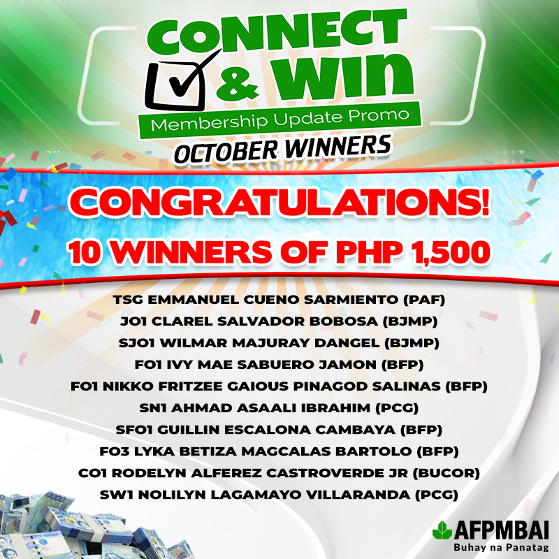 10 winners of 1,500php