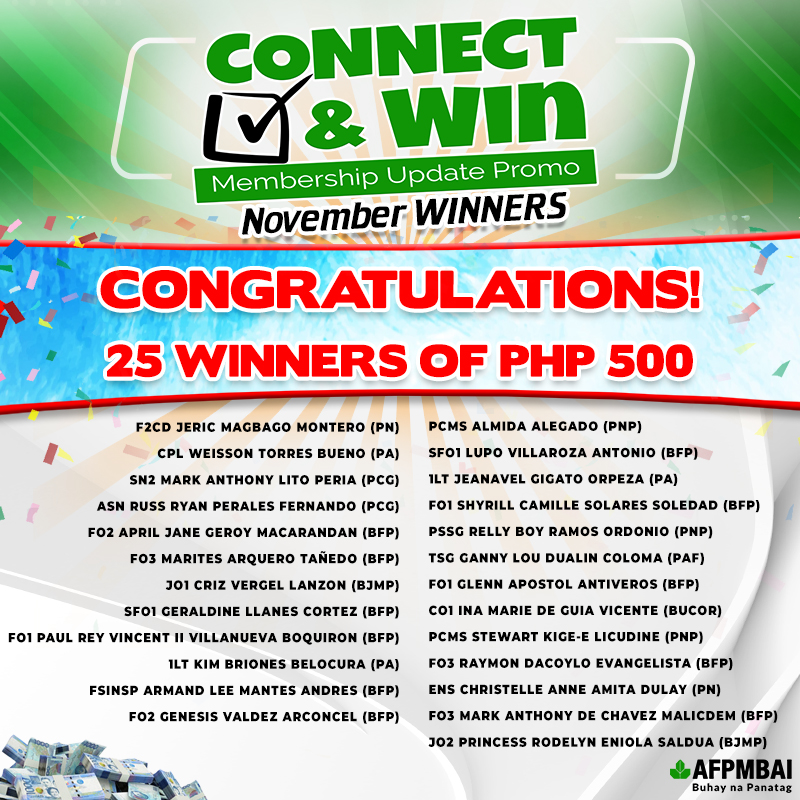 25 winners of 500php