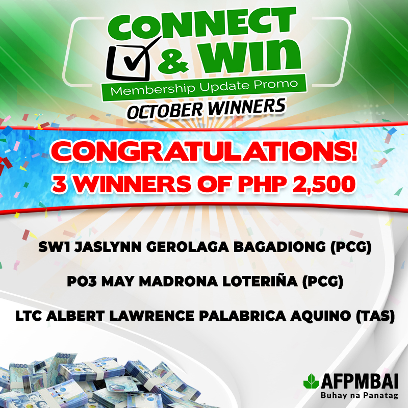 3 winners of 2,500php