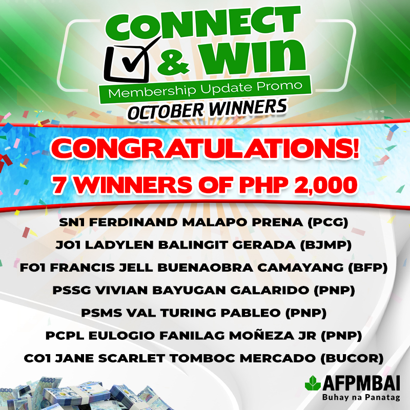 7 winners of 2,000php